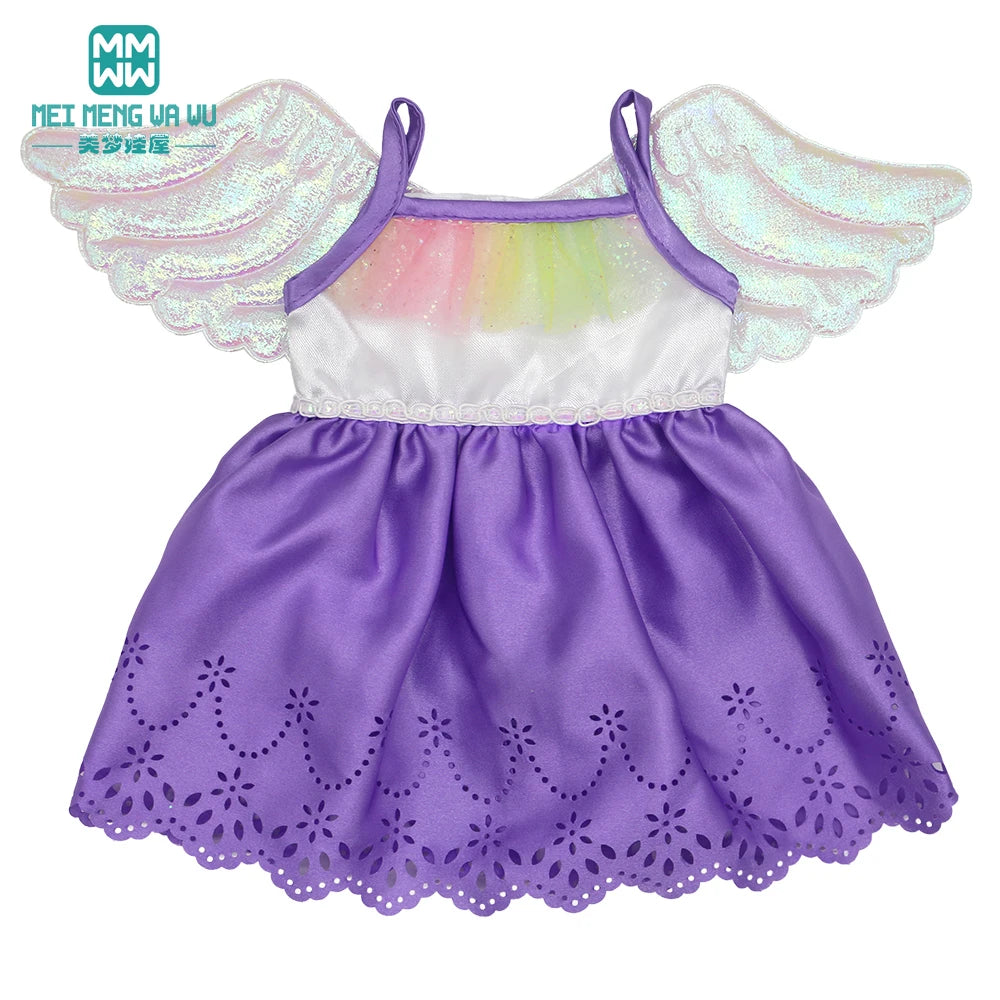 Doll Clothes Fashion T Shirt Pants Cartoon Dress Fits 45cm American Doll Toy Accessories Gift Girls