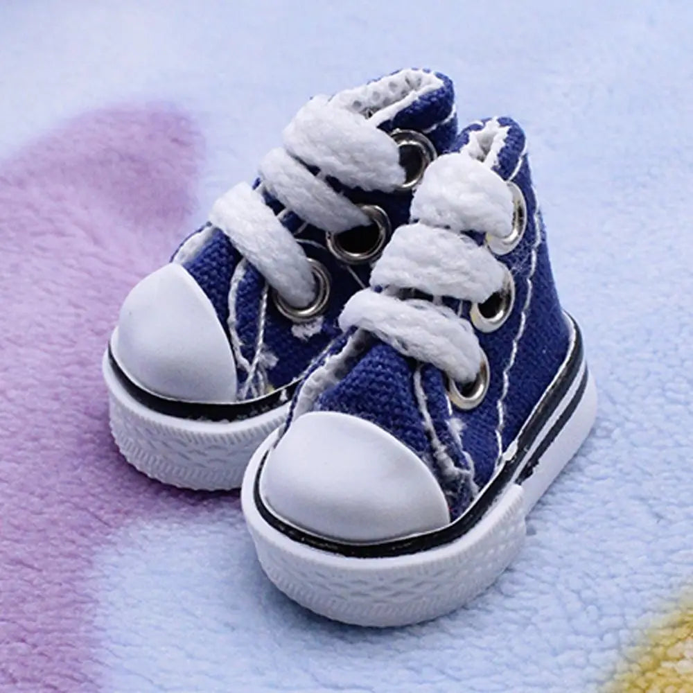 Doll Shoes 3.5CM  Cute Mini Doll Shoes Denim Canvas Shoes For Doll For Toy For Doll Boots Dolls Sneakers Accessories
