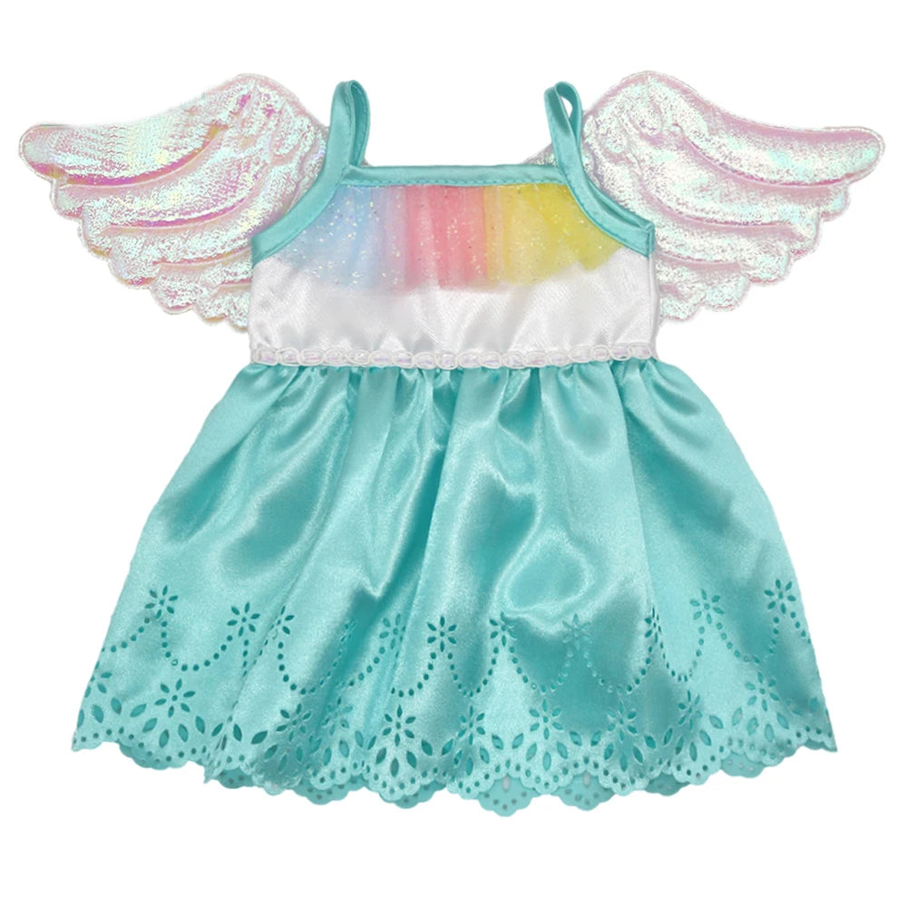 Doll Clothes Fashion T Shirt Pants Cartoon Dress Fits 45cm American Doll Toy Accessories Gift Girls