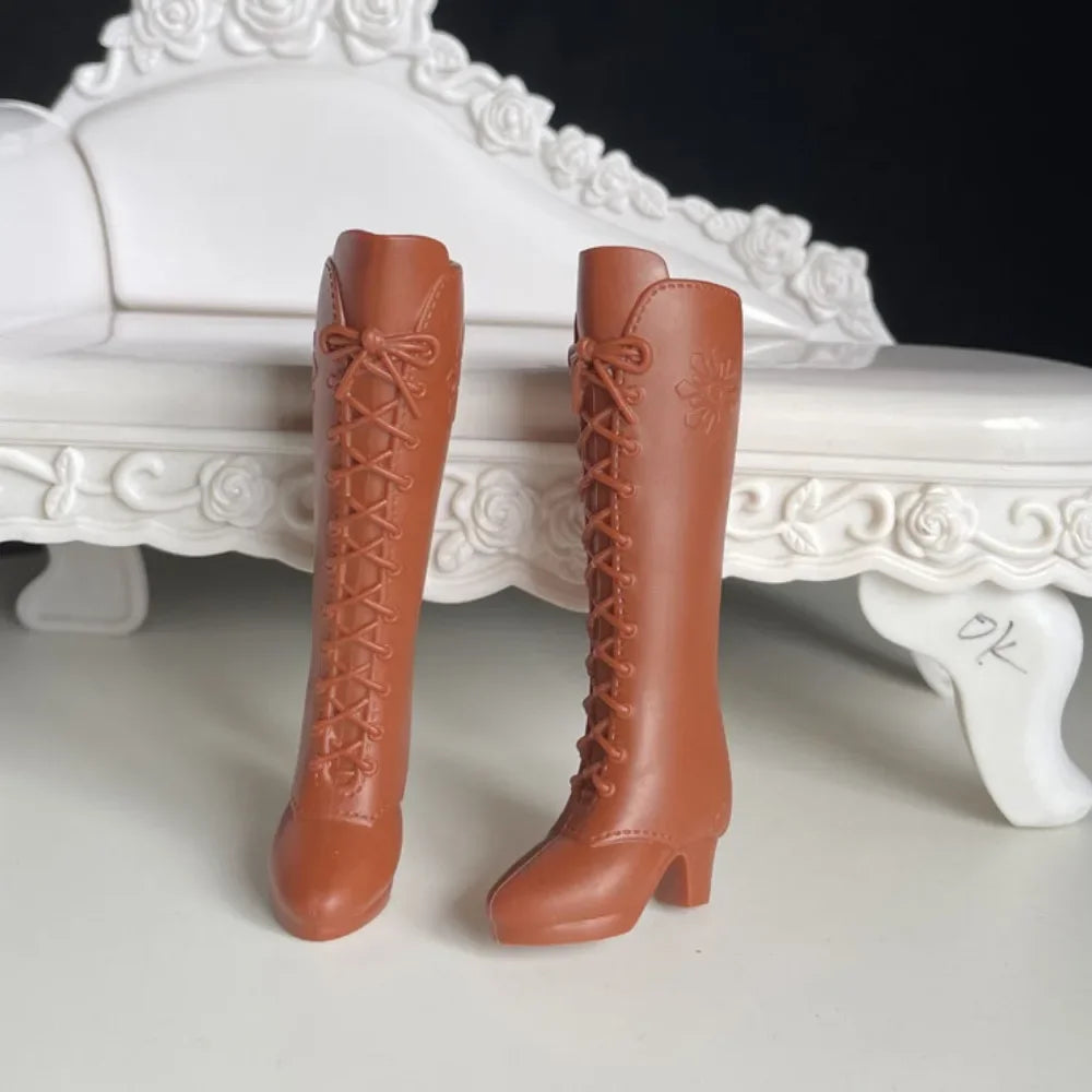 Fashion Doll Shoes Plastic DIY Accessories High Heels Shoes Multistyles for 1/6 BJD 30cm Dolls Fit Foot Length 2cm Dolls