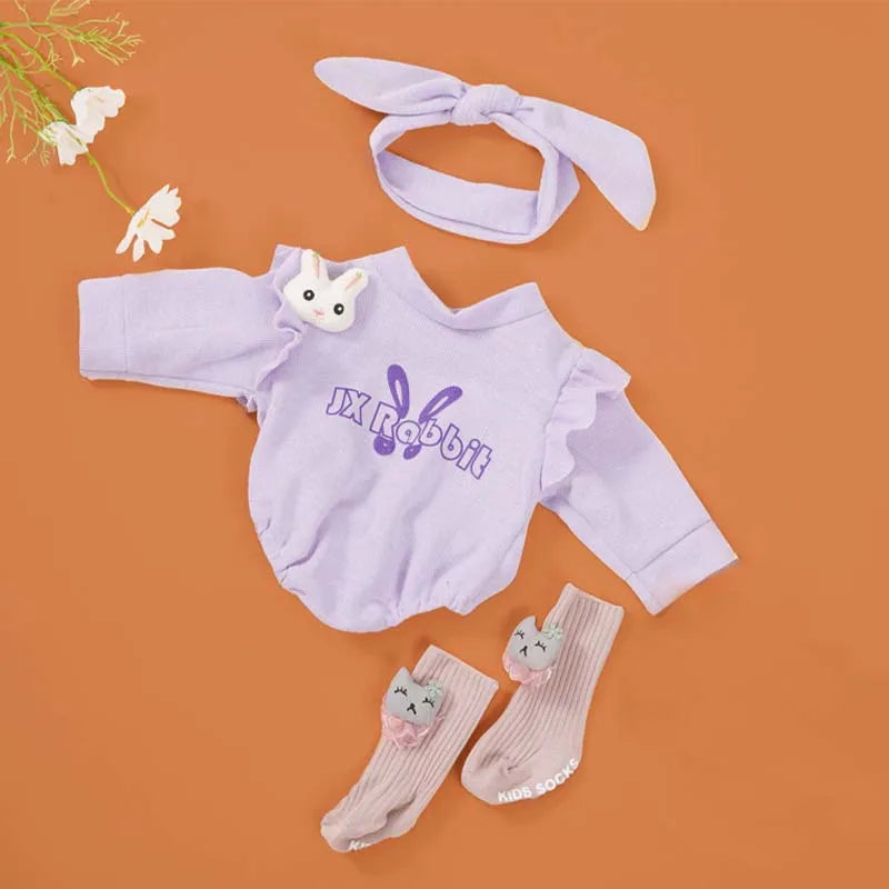 Doll Clothes for 55cm 21.65in Baby Doll's Clothing Sweater Hoodie DIY Reborn Doll Toy Dolls Outfit for Girl Clothing Accessories