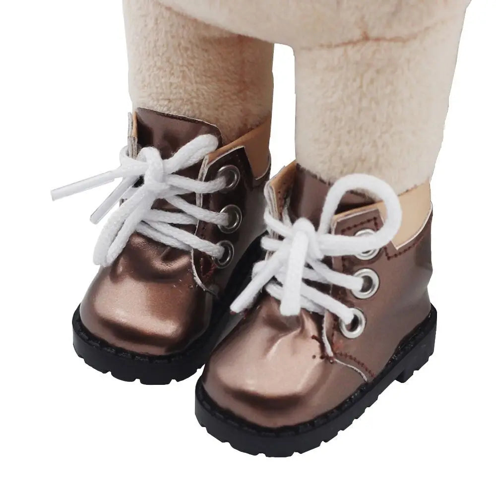 Doll Leather Shoes Clothes Accessories For 20cm Cotton Dolls Casual Wear Shoes Fashion Martin Boots DIY 1/14 Doll Gift Toys
