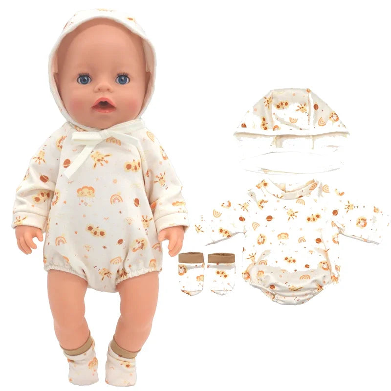 Doll Clothes for 43cm Baby Doll Leather Jacket Pants Set for 17 Inch Baby Doll Coat Winter Clothes Drop Shipping
