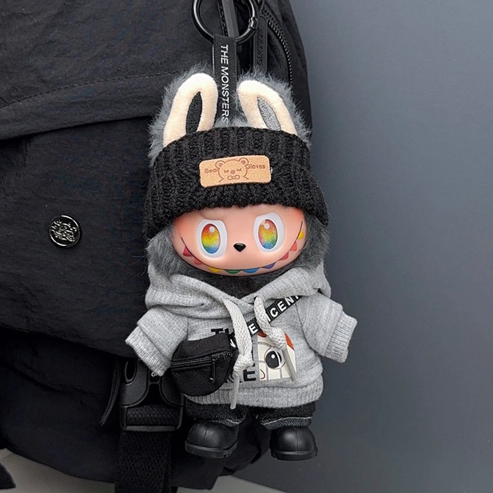 [No Doll] Doll Clothes Fashion Hoodie Pants Set for Labubu Idol Dolls Trendy DIY Doll Clothing Accessories Gift