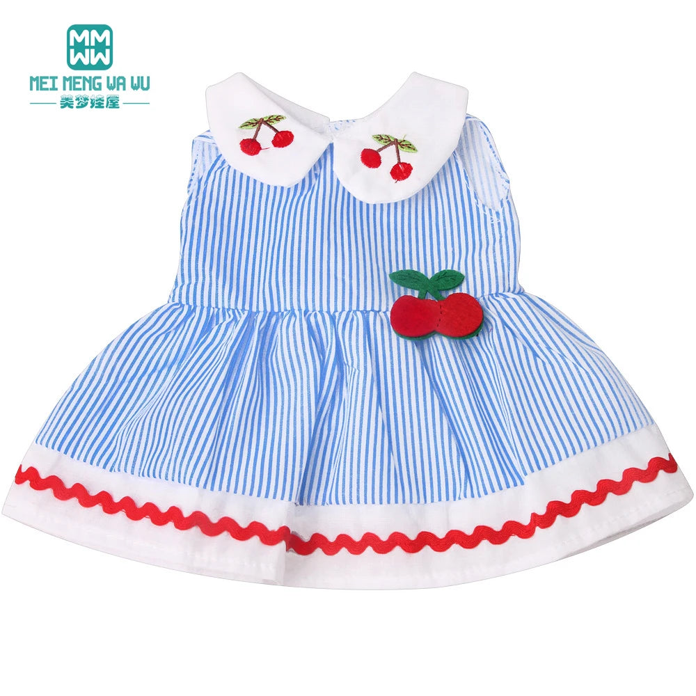 Doll Clothes for 43 cm new born doll and American doll accessories  fashionable gauze dress, bow dress