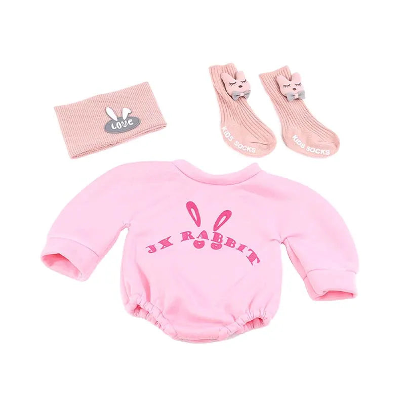 Doll Clothes for 55cm 21.65in Baby Doll's Clothing Sweater Hoodie DIY Reborn Doll Toy Dolls Outfit for Girl Clothing Accessories