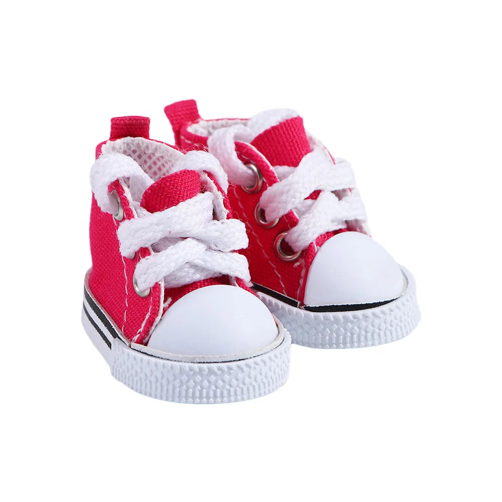 Girl Toy Handmade 5cm Mini Shoes Casual Shoes 1/6 Dolls Doll Canvas Shoes Doll Shoes Doll Sneakers BJD Doll Shoes
