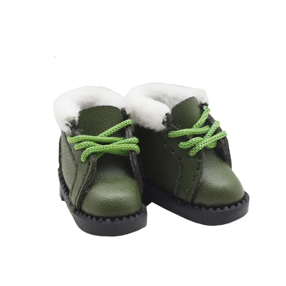 Doll Shoes 3.2cm 1/8  Doll For 1/6 Blythes OB22 Mini Doll Shoes Doll Clothes Accessories Shoes Accessories Doll Winter Boots
