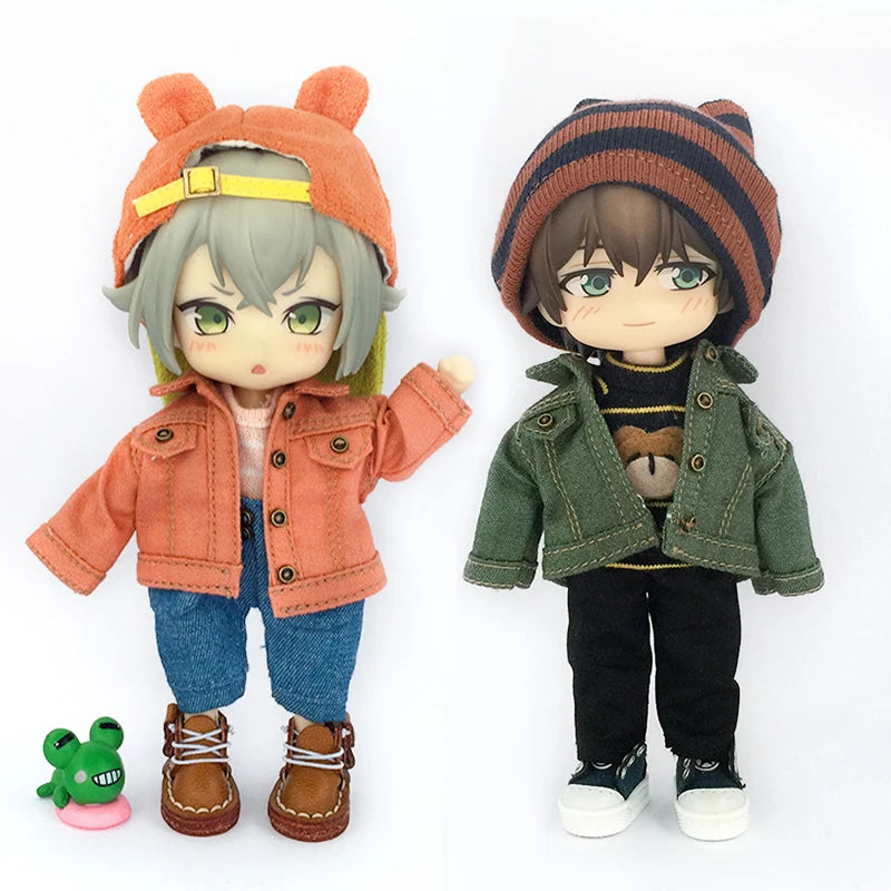 Ob11 Doll Baby Clothes Jacket Fashion Doll Denim Clothes For Pd9 Molly Ymy Body Doll Clothes Gsc Clay Doll Body