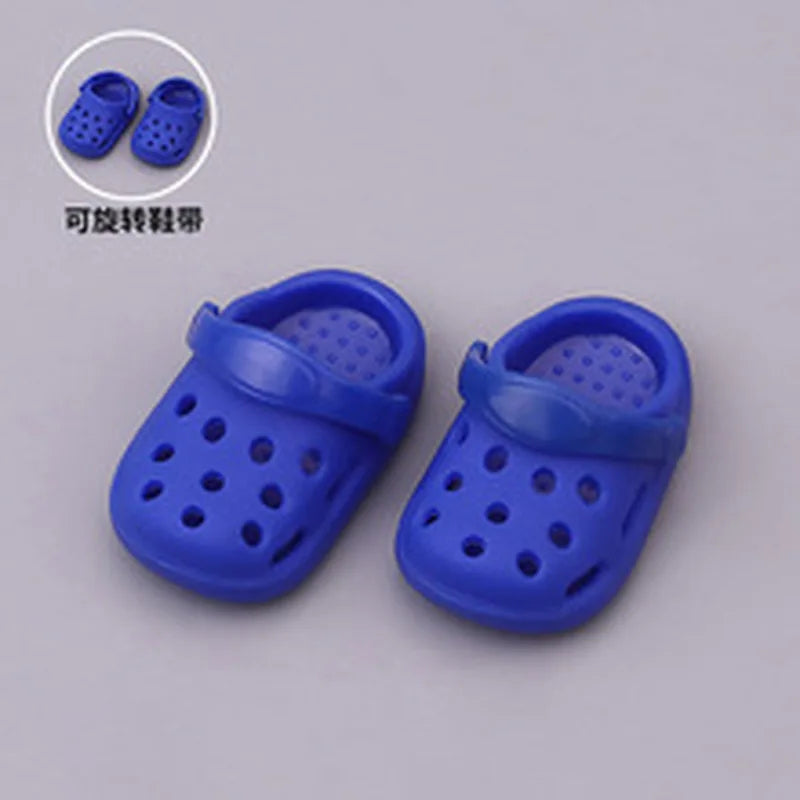 10cm 15cm Doll Hole Slippers Solid Color Rotatable Shoelace Accessories Toy Shoes Decoration Fashion Trendy Shoe 2025 Autumn