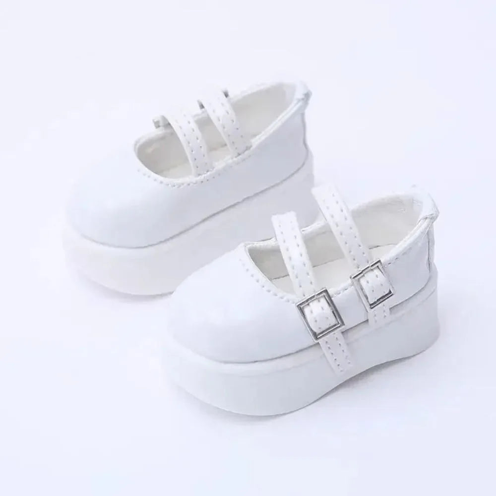 1/4 1/6 Dolls Shoes Heightened Thick Sole Small Bjd Leather Shoes Diy Girl Toys Dress Up Doll Accessories Mini Shoes