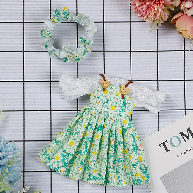 30CM BJD Doll Clothes Girl Dress Up Makeup DIY Toys  Accessories Dress Princess Doll House Set Children Humanoid Doll Girl Gifts