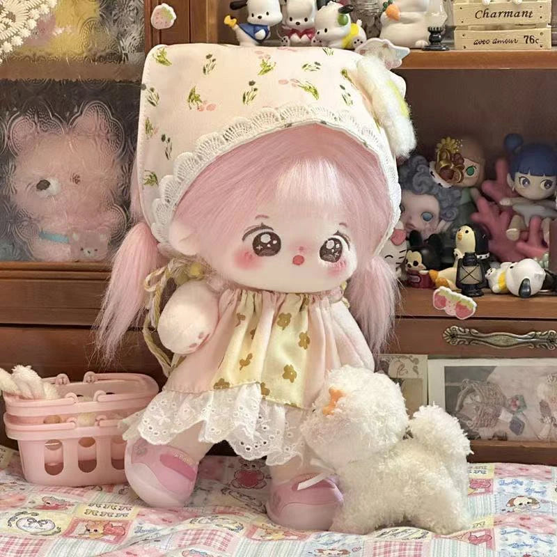 New Cute Suitable For 20cm Doll Clothes Countryside Style Dress Cotton Doll Clothes Doll Clothes Replaceable Doll Set