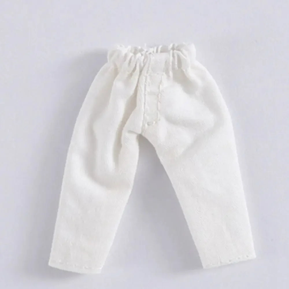 Fashion Doll Clothes For 1/11 OB11 Dolls Denim Trousers For 1/12 Bjd/GSC Doll T-shirt Mini Cute Doll Pants DIY Doll Accessories