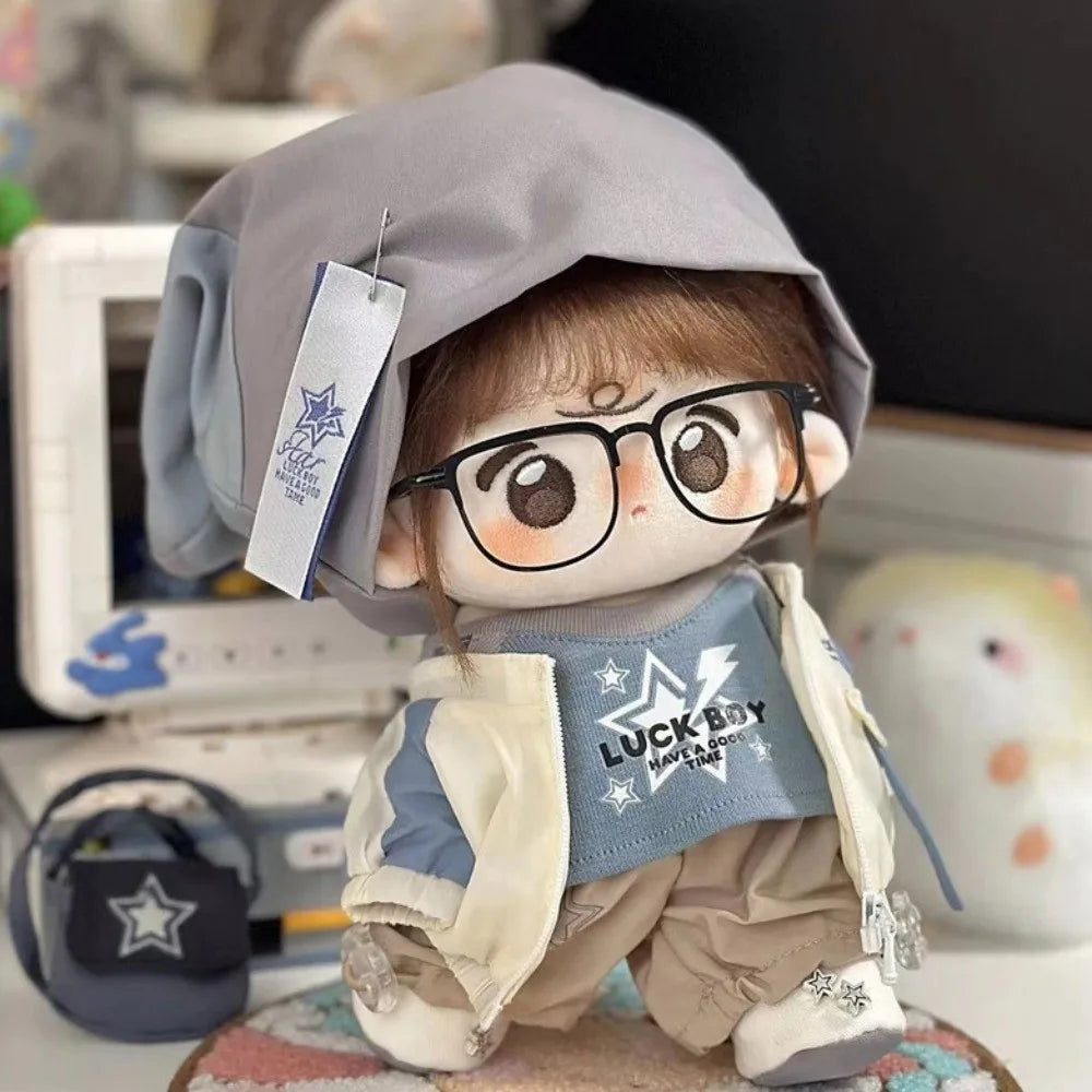 College Uniform 20cm Cotton Doll Clothes Jackets Coat Idol Doll Clothes Cool Sport Plush Doll Clothes 20cm Cotton Doll