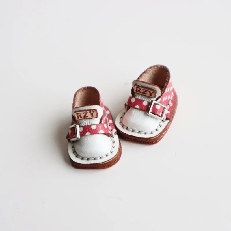 Ob11 Dolls Shoes Cute Leather Shoes Spotted Shoes for Body9, YMY Body, UFDOLL, GSC, Obitsu11, 1/12bjd Doll Accessories Toys