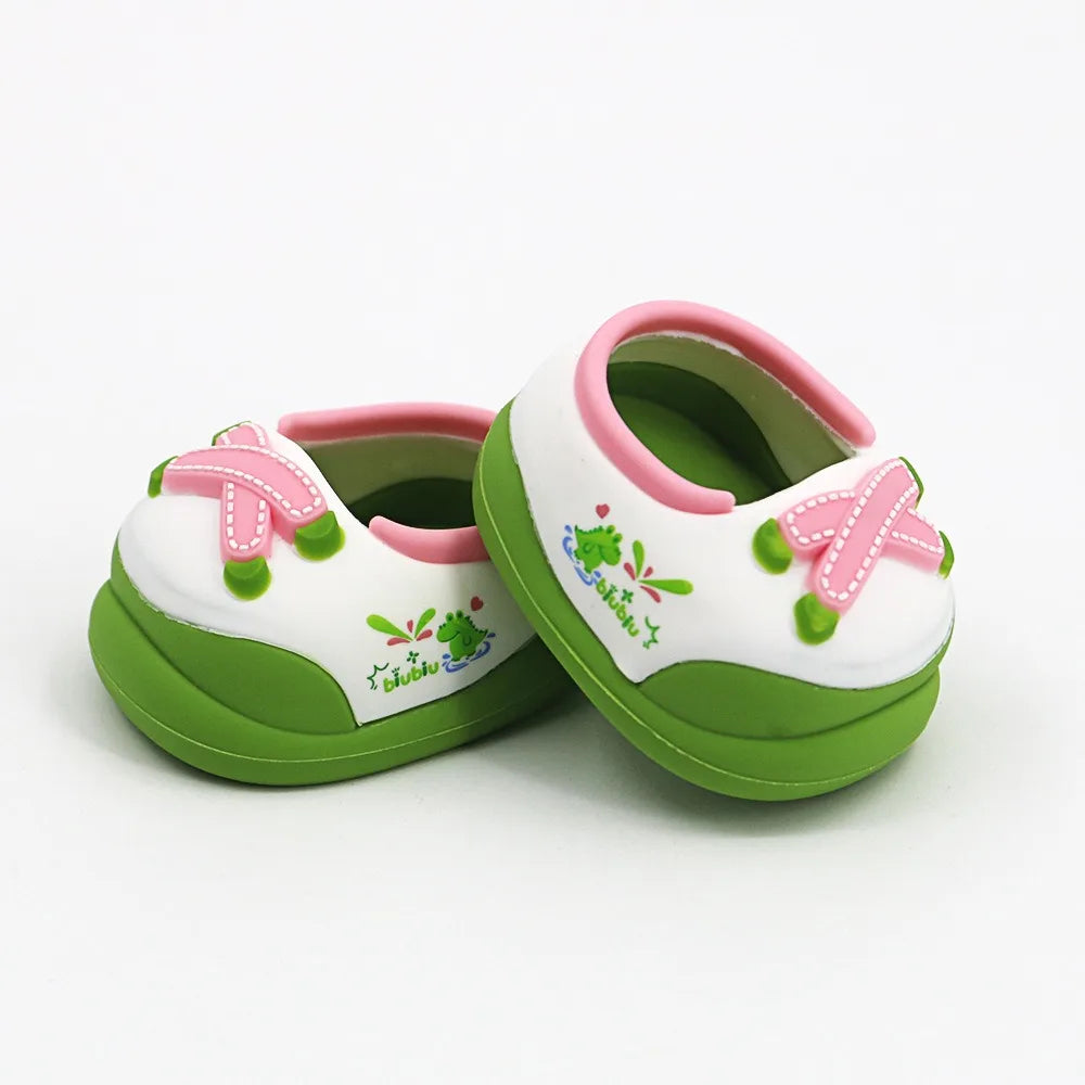 Cartoon 20cm Doll Walking Shoes Soft Rubber Cotton Doll Shoes Hand-made Dolls Accessories Sports Shoes Children Toys