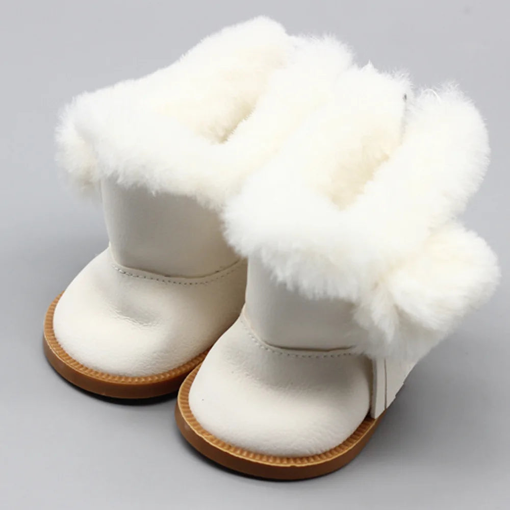7 cm Doll Shoes For 18 Inch American Doll & 43 cm Born Baby Doll Plush Boots For 43 cm Baby, Nenuco,Our Generation,Girl's Gift
