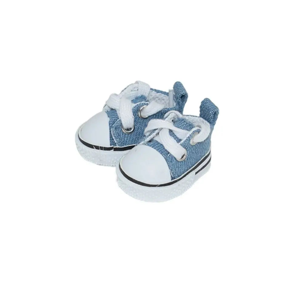 Hand-made Doll Shoes Replacement 4.5cm Doll Replacement Accessories Multiple Styles DIY Canvas Shoes for 15CM Cotton Doll