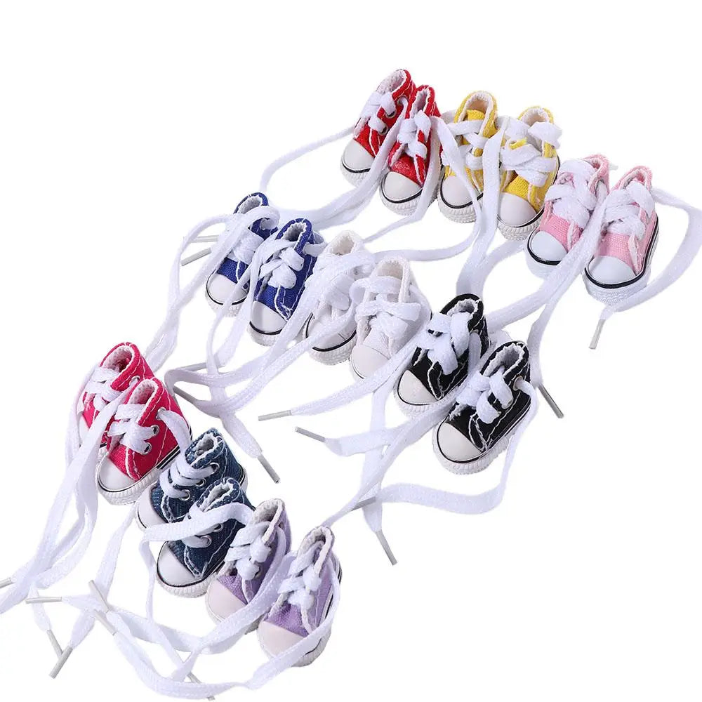 Doll Shoes 3.5CM  Cute Mini Doll Shoes Denim Canvas Shoes For Doll For Toy For Doll Boots Dolls Sneakers Accessories