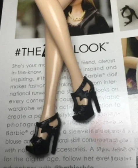 Doll shoes  high heels flat foot shoes red shoes new style for Bbie dolls Topup52