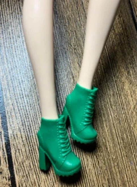 Doll shoes  high heels flat foot shoes red shoes new style for Bbie dolls Topup52