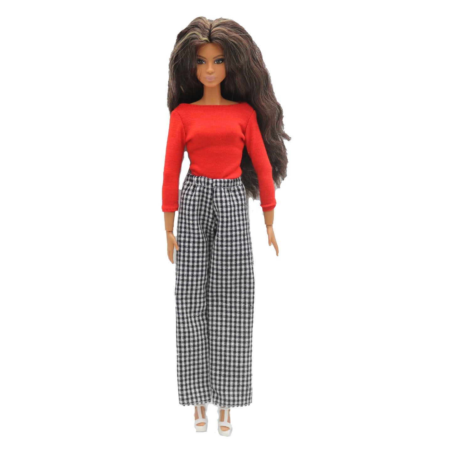 doll clothes 30 cm  Top T-shirt Elastic pants Daily Wear Accessories Clothes for Curvy Barbies doll