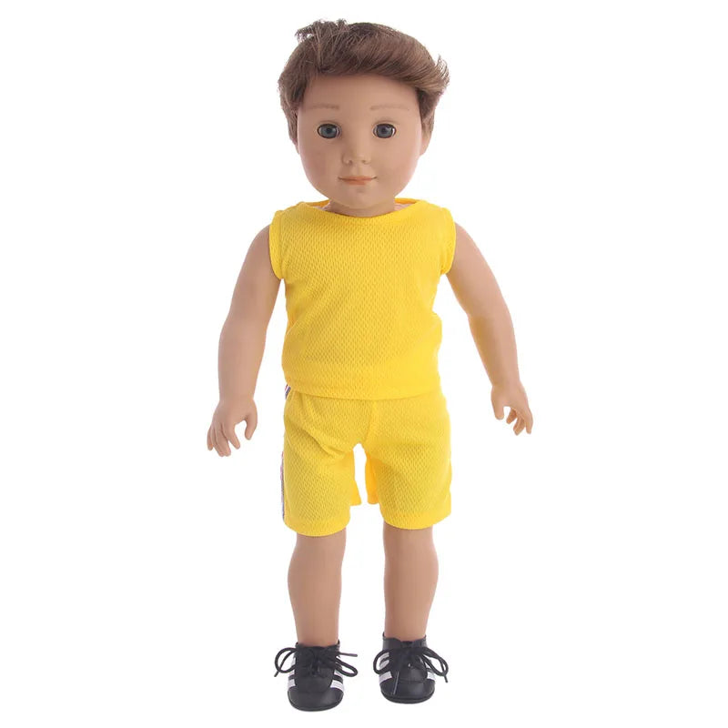 Doll Clothes Leisure Sportswear Cute Animal Print For 43cm Baby Doll &18Inch American Doll Outfits,Our Generation Gifts Toys