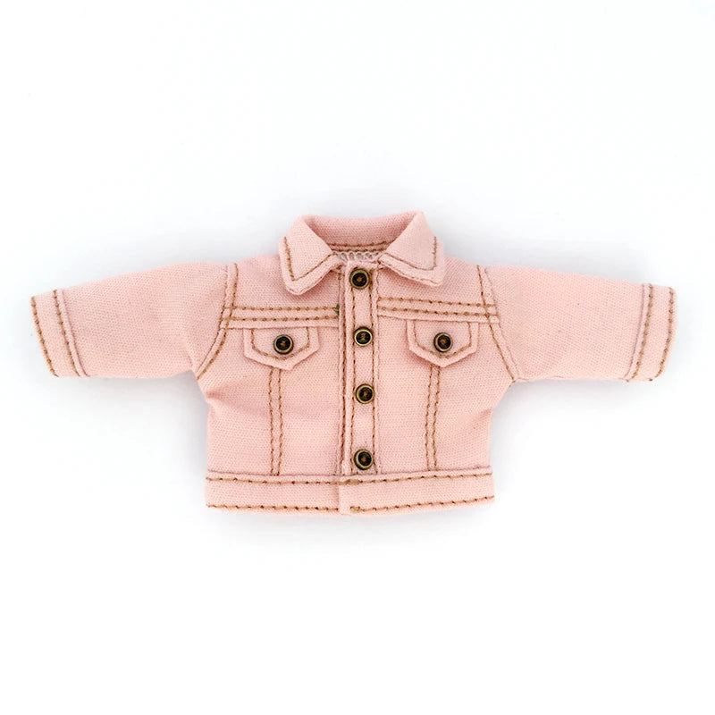 Ob11 Doll Baby Clothes Jacket Fashion Doll Denim Clothes For Pd9 Molly Ymy Body Doll Clothes Gsc Clay Doll Body