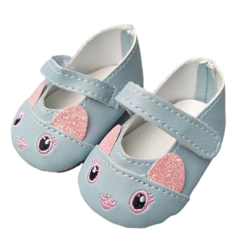 doll shoes for 43cm baby new born Dolls Reborn Baby Doll shoes for 18" girls doll cute animal princess shoes