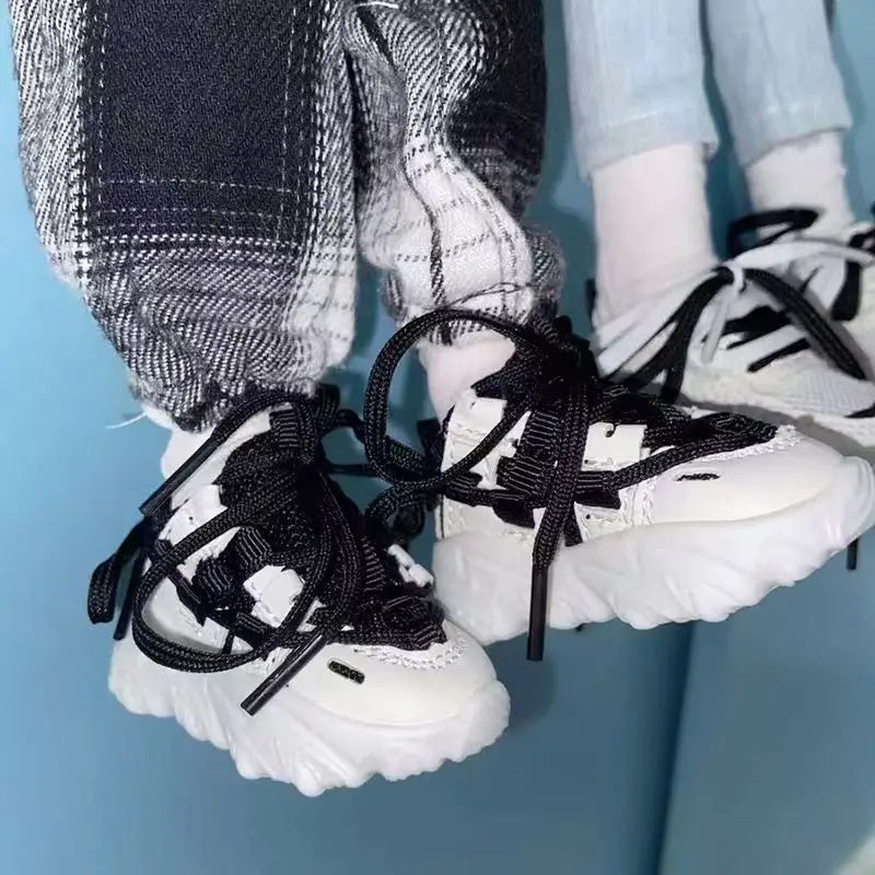 1/3 BJD Doll Shoes Sporty Basketball Sneakers Versatile Casual Dad Shoes 60cm Doll Shoes Multi-color Multi-strap.