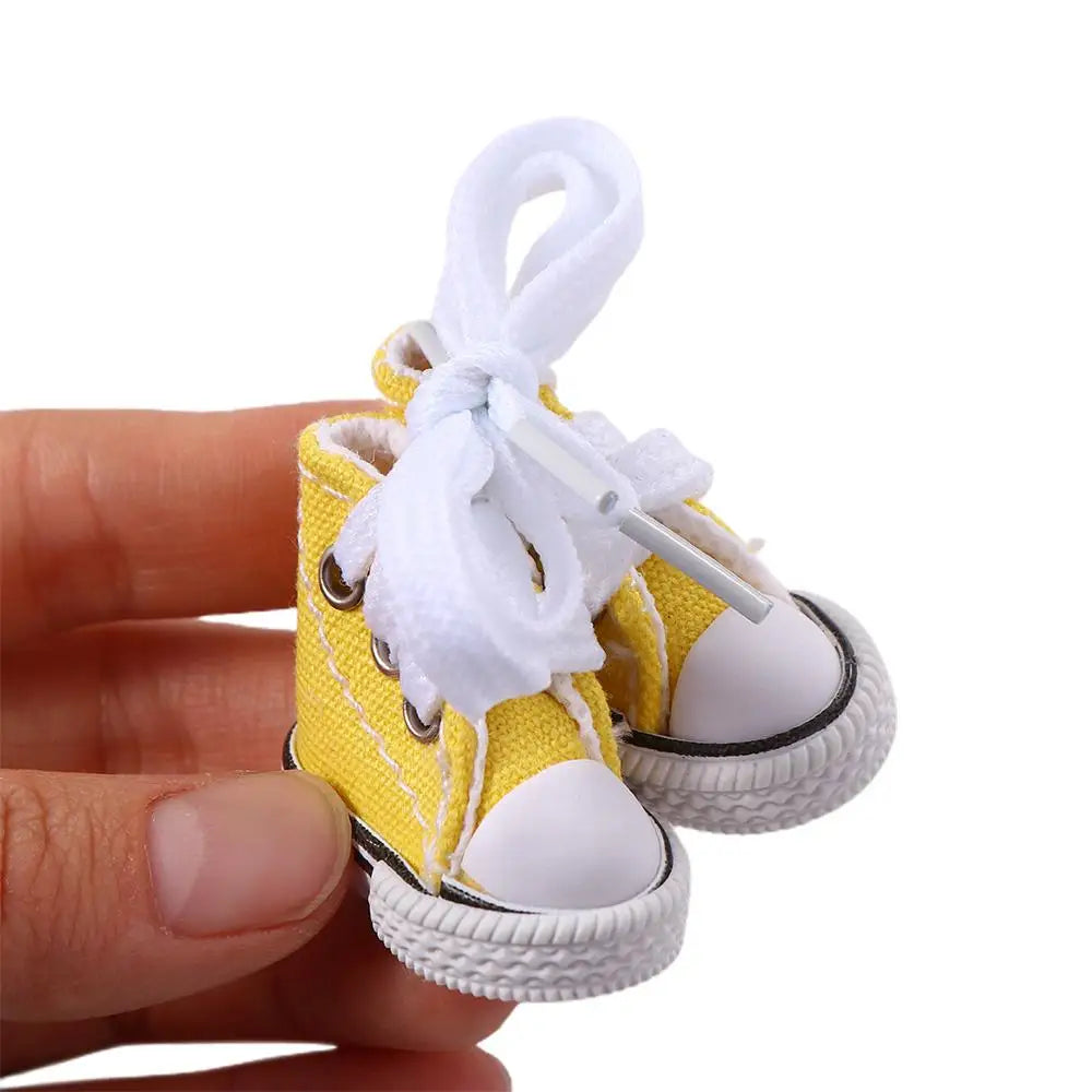 Doll Shoes 3.5CM  Cute Mini Doll Shoes Denim Canvas Shoes For Doll For Toy For Doll Boots Dolls Sneakers Accessories