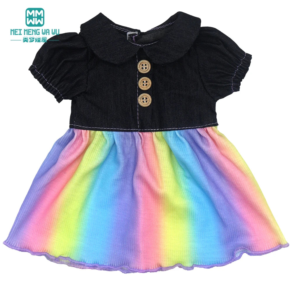 Doll Clothes for 43 cm new born doll and American doll accessories  fashionable gauze dress, bow dress