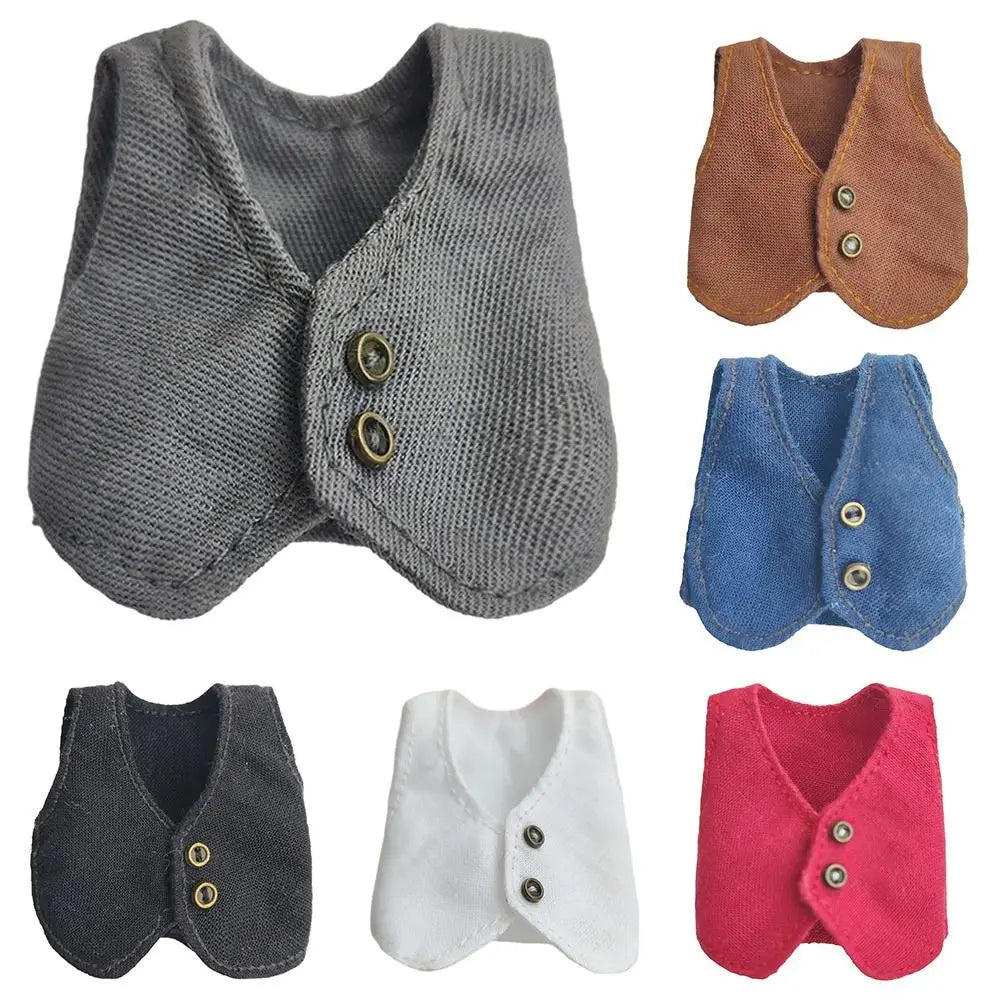 Doll Clothes For 1/11 ob11 dolls For 1/12 Bjd Doll Clothes Vest Tops Casual Wear Shirts Doll Clothes Accessories Gift Toys
