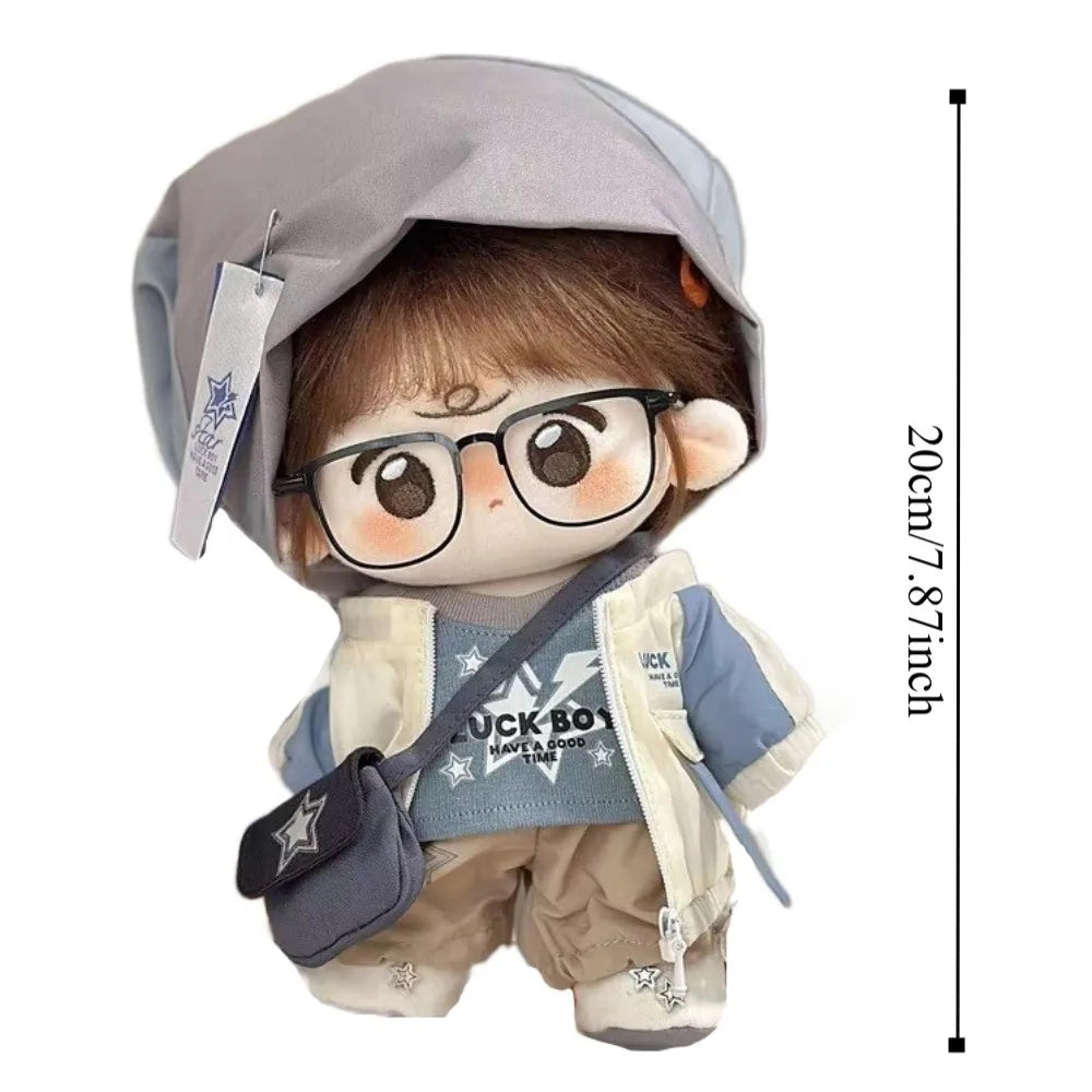College Uniform 20cm Cotton Doll Clothes Jackets Coat Idol Doll Clothes Cool Sport Plush Doll Clothes 20cm Cotton Doll