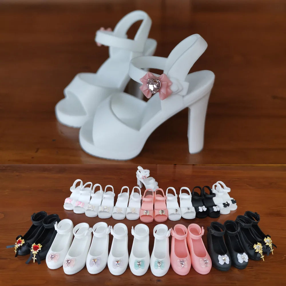 1\4 Doll Shoes Accessories Xinyi BJD SD Doll Shoes Fashion Luxury Design Sandals High Heels Doll Daily Wear Shoes