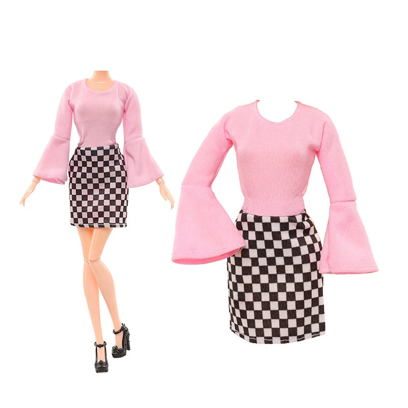 Latest Dress Doll Casual Fashion Clothing Handmade Clothes Suitable For 30cm Doll Accessories Diy Gift