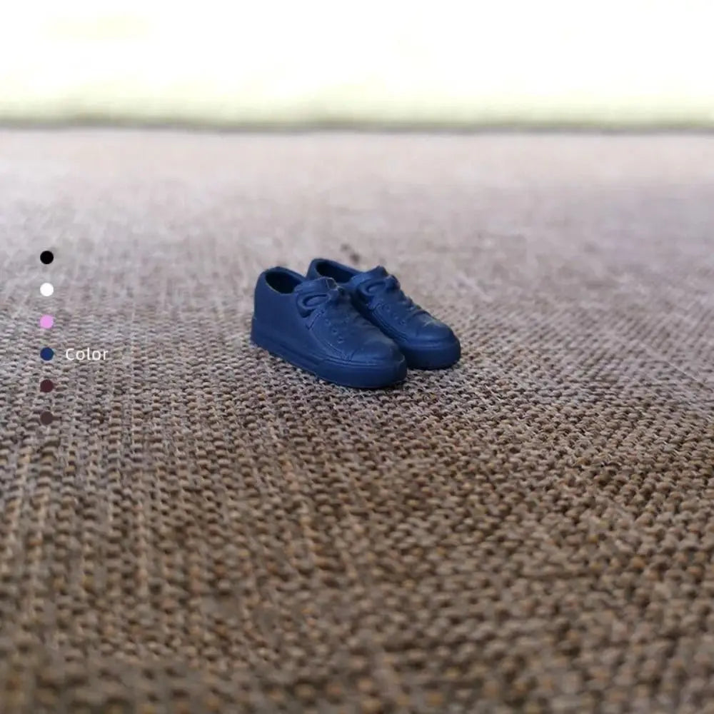Doll Shoes For 30cm Dolls 1/6 Doll Soft Plastic Sneakers PVC Doll Casual Shoes Fit for Foot Length 2cm Doll Accessories