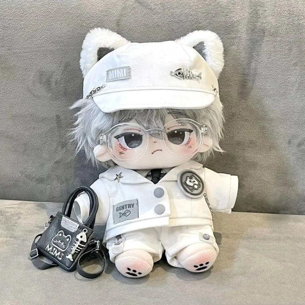 Cat Ear Cotton Doll Clothes Hoodie Jacket Plush Doll Clothes Cool Uniform No Attribute Doll Clothes Children's Gift