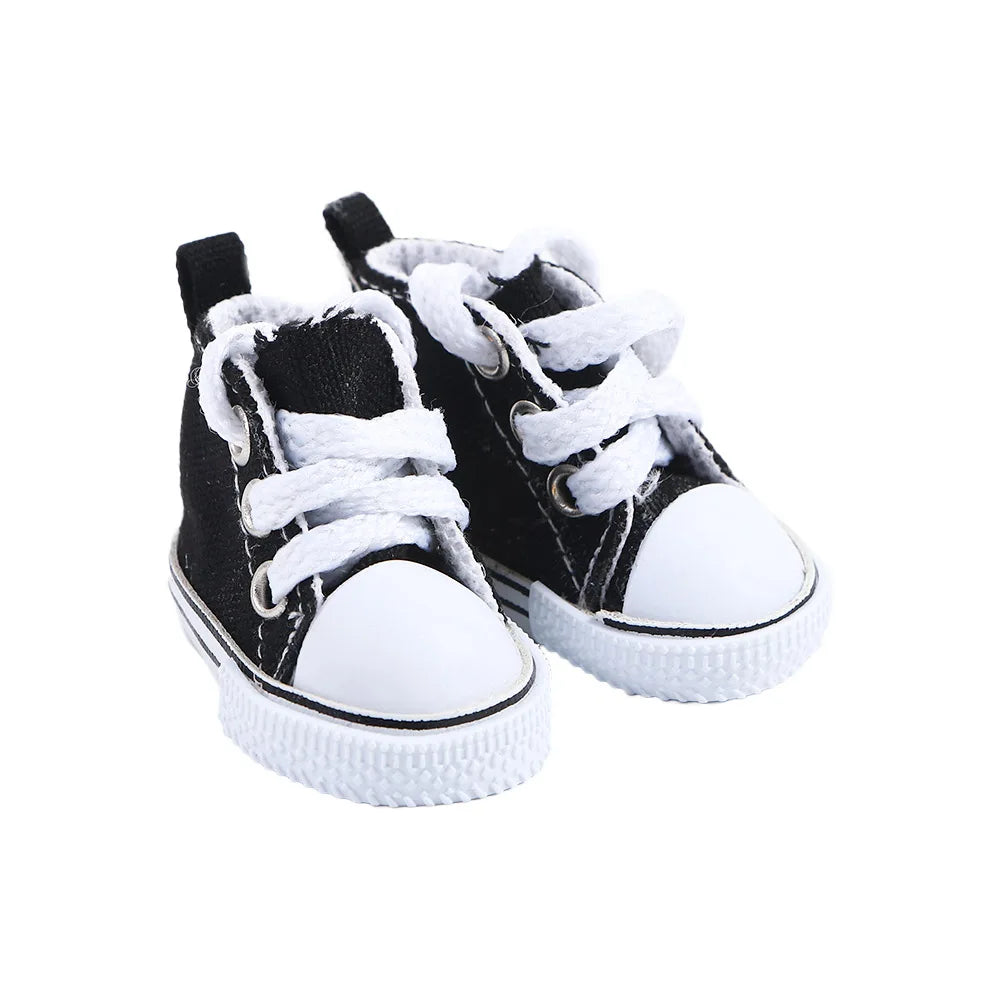 Girl Toy Handmade 5cm Mini Shoes Casual Shoes 1/6 Dolls Doll Canvas Shoes Doll Shoes Doll Sneakers BJD Doll Shoes