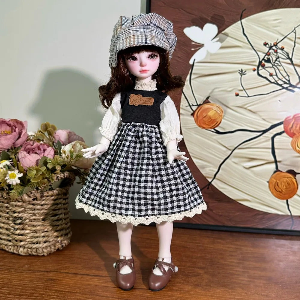 Fashion 1/6 30cm Doll 1/6 BJD Skirt DIY Replace 30cm Doll Clothes Handmade Kids Gift Doll Dress Up Cotton Doll
