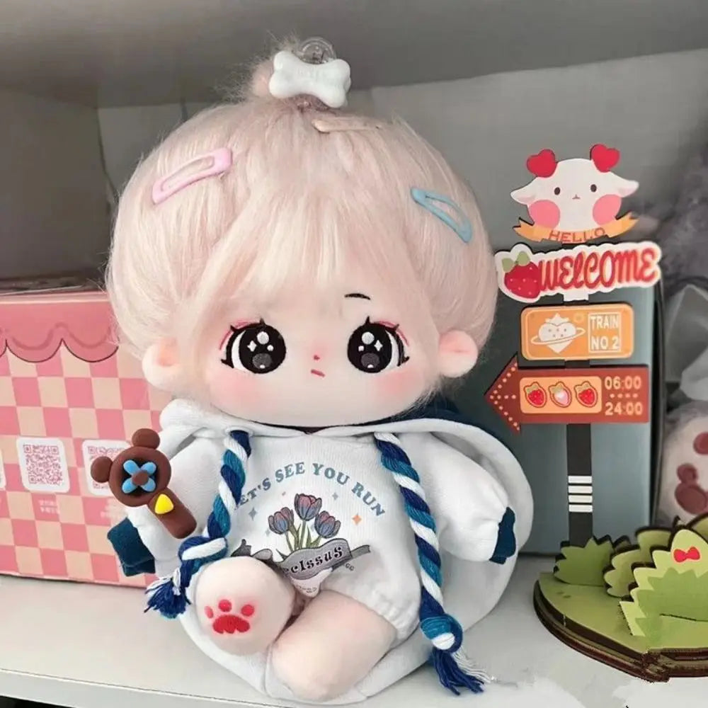 20cm Cotton Doll Clothes Pretty Dress Outfit Cute Hoodie Casual Suit Plush Toys Dress Up Clothing Girls Brithday Gift