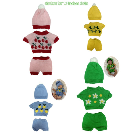 Doll Clothes 4 sets of clothes Accessories Fit 13 Inch Doll Fashion Nice Style Silicone Doll Clothes