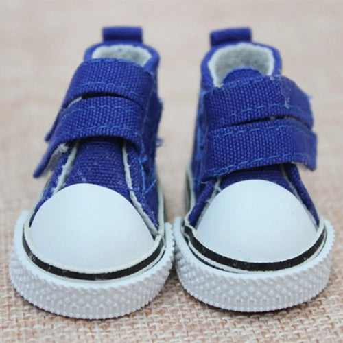 1 Pair 5cm Length Doll Canvas Shoes DIY Mini Doll Sneakers Colorful Plimsolls Mini Casual Shoes Children Toy