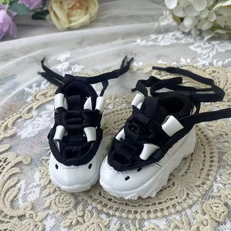 1/3 BJD Doll Shoes Sporty Basketball Sneakers Versatile Casual Dad Shoes 60cm Doll Shoes Multi-color Multi-strap.