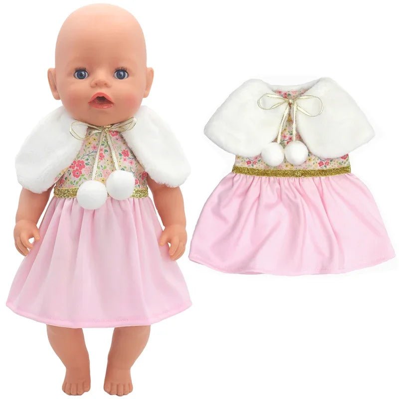 Doll Clothes for 43cm Baby Doll Leather Jacket Pants Set for 17 Inch Baby Doll Coat Winter Clothes Drop Shipping
