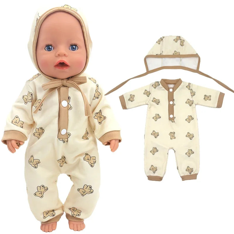 Doll Clothes for 43cm Baby Doll Leather Jacket Pants Set for 17 Inch Baby Doll Coat Winter Clothes Drop Shipping