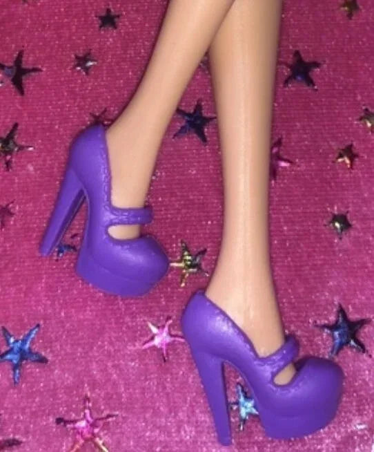 Doll shoes  high heels flat foot shoes red shoes new style for Bbie dolls Topup52