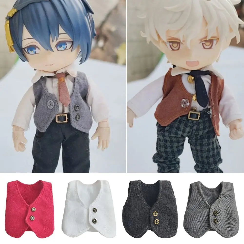 Doll Clothes For 1/11 ob11 dolls For 1/12 Bjd Doll Clothes Vest Tops Casual Wear Shirts Doll Clothes Accessories Gift Toys