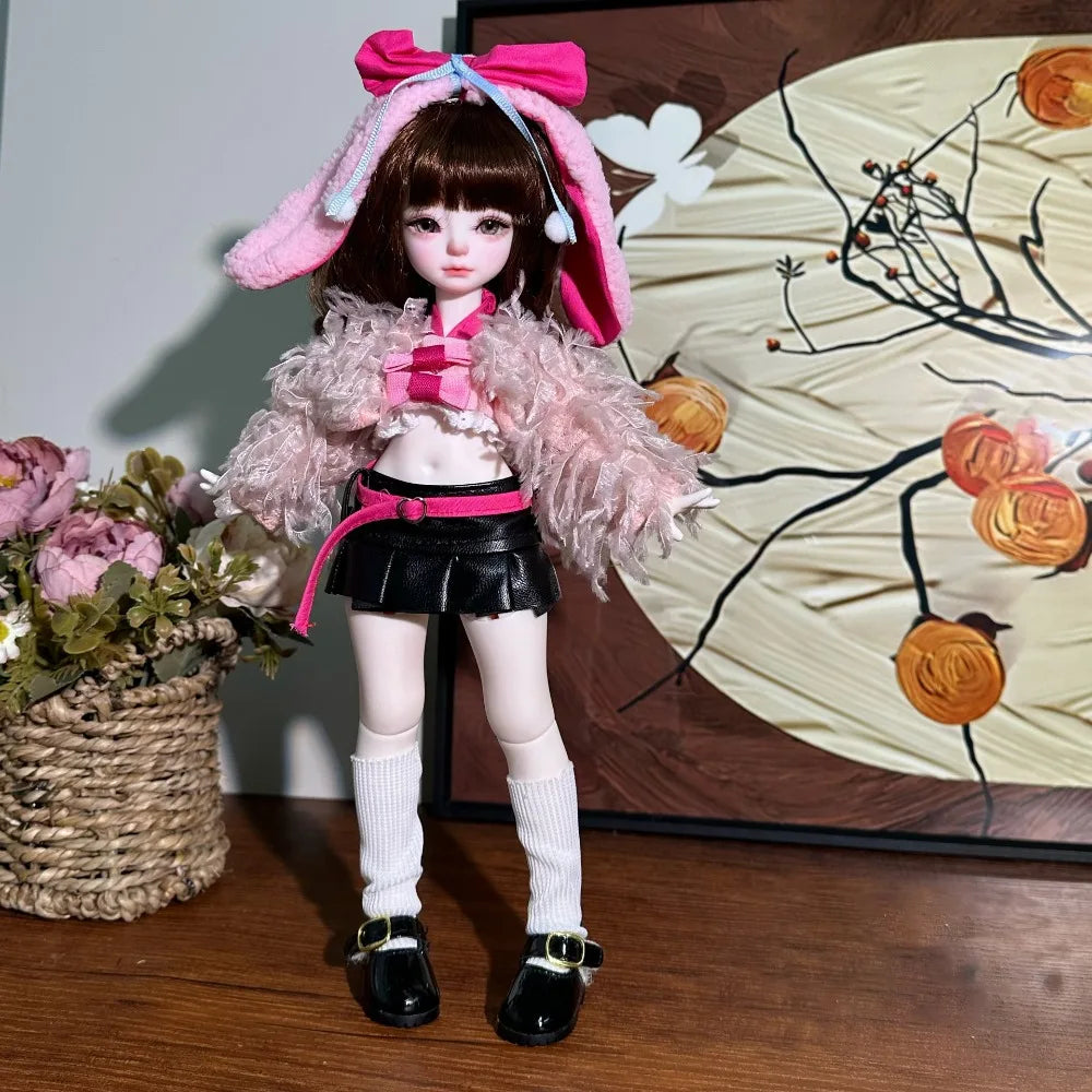 Fashion 1/6 30cm Doll 1/6 BJD Skirt DIY Replace 30cm Doll Clothes Handmade Kids Gift Doll Dress Up Cotton Doll